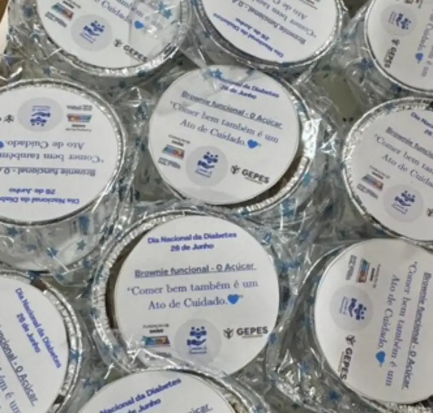 Equipe incluiu na ação um brownie funcional zero açúcar