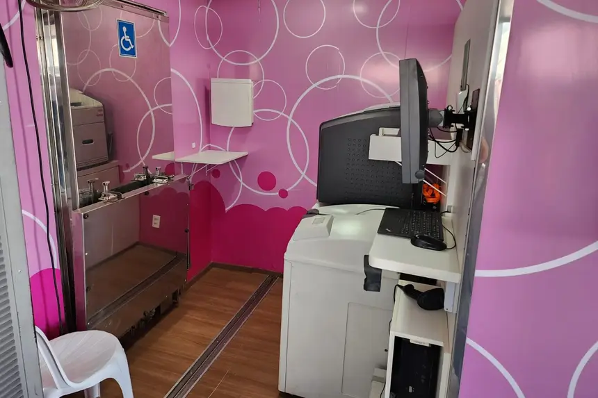 Durante ao primeiro dia, os atendimentos voltados às mulheres foram os mais procurados, como mamografia e ultrassom ginecológico