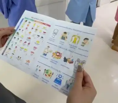 notícia: Nutricionistas orientam pacientes e colaboradores do anexo do Hospital de Emergência de Macapá com tabela para controle da diabetes