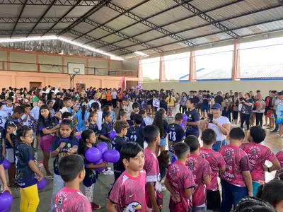 notícia: Governo do Amapá incentiva inclusão e preservação ambiental na abertura dos Jogos Interclasses 2025 da Escola Reinaldo Damasceno