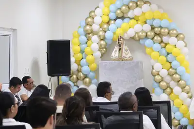 notícia: Círio 2025: Agência de Desenvolvimento Econômico recebe imagem peregrina de Nossa Senhora de Nazaré