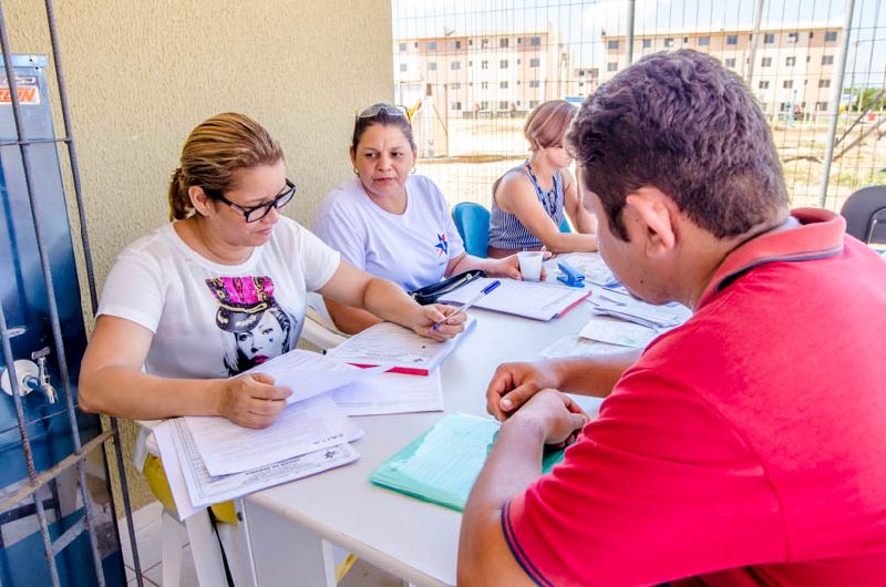 O atendimento se concentra, inicialmente, no escritório da empresa Direcional, na entrada do conjunto.