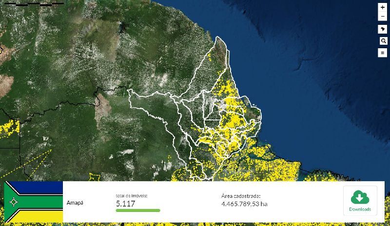 Relatório do Serviço Florestal Brasileiro mostra 4,46 milhões de hectares cadastrados nos 16 municípios amapaenses