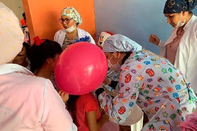 notícia: Dia das Crianças diferente leva ação de saúde bucal a abrigo de menores