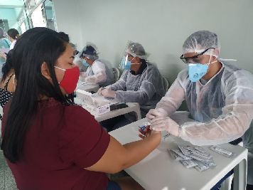 notícia: Governo do Estado realiza ação de testagem no Hospital da Mulher