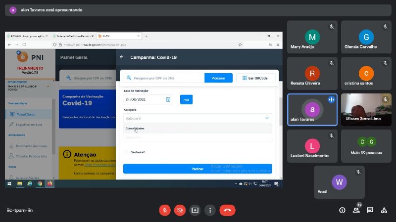A capacitação ocorreu de forma online em parceria com a Escola de Administração Pública. 