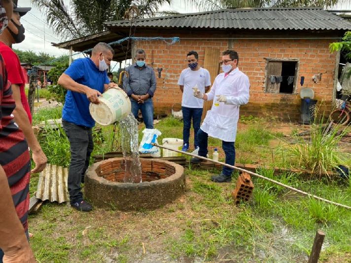 O produto utilizado na desinfecção foi fornecido pela Caesa