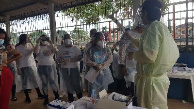 notícia: Covid-19: Governo do Amapá treina profissionais e estudantes para testagem em massa em Oiapoque