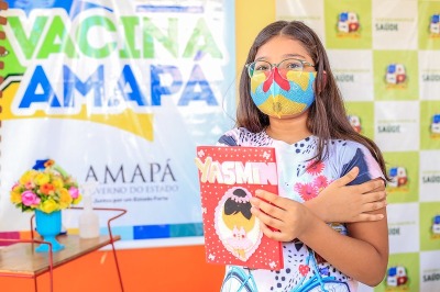 notícia: “Não tive reações e estou protegida,” diz primeira criança vacinada contra Covid-19 no Amapá