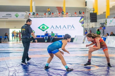 notícia: “A estrutura incrível nos favoreceu muito como atletas”, comemora esportista durante competições de Wrestling no Amapá