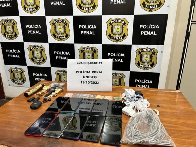 notícia: Iapen apreende celulares e carregadores em tubulação da penitenciária