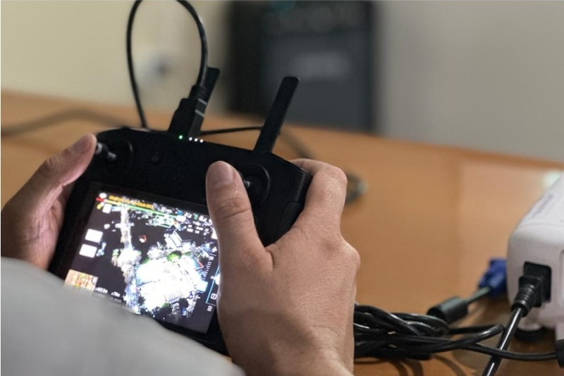 Equipes utilizam drones para monitorar os locais de evento