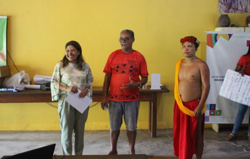 Secretária de Estado da Educação, Sandra Casimiro, durante o evento