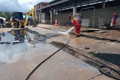 notícia: Peixe Popular: feiras recebem serviços de manutenção e limpeza para a Semana Santa, em Macapá