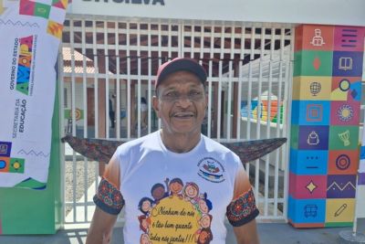 notícia: ‘Todos vão estudar e aprender com qualidade’, celebra servidor da Escola Quilombola Antônio Figueiredo entregue pelo Governo do Estado
