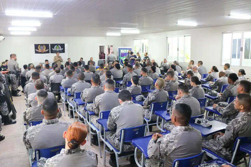 Foto: Nayana Magalhães/GEA Alunos do curso de Instrução de Nivelamento e Conhecimento da Força Nacional