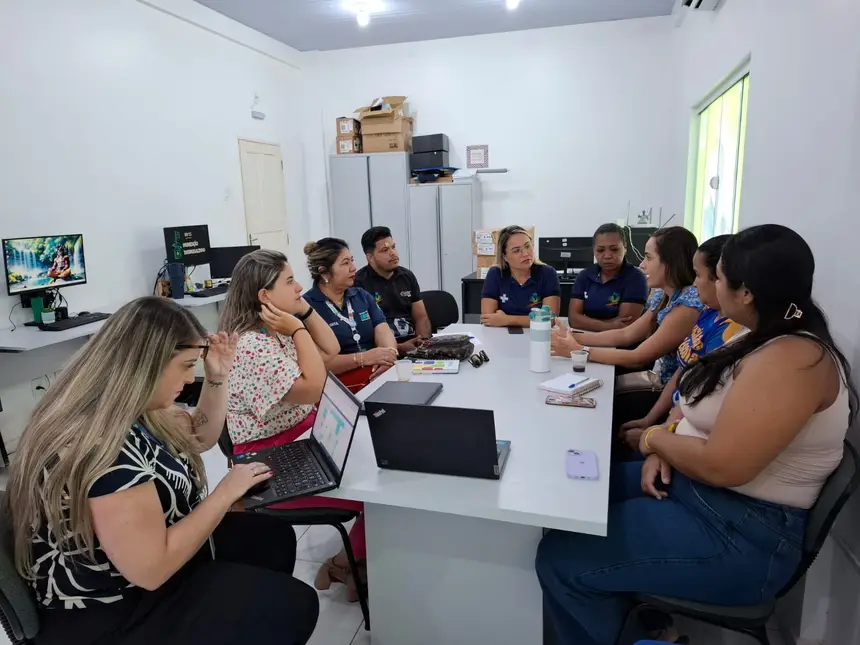 Reunião na Secretaria Municipal de Saúde de Tartarugalzinho 