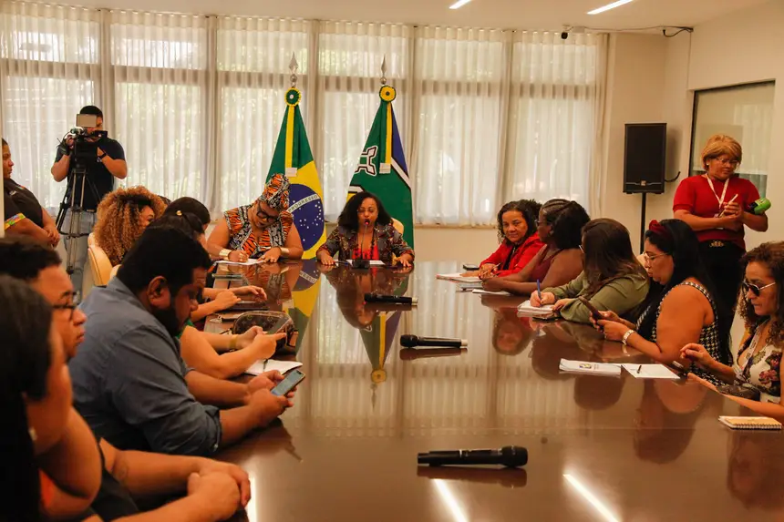 Reunião de apresentação do cronograma da terceira edição do “Afro Mulher” aconteceu no Salão de Reuniões do Palácio do Setentrião