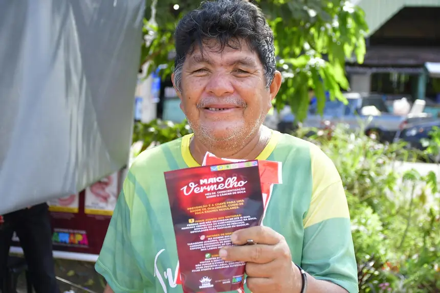 Paciente que fez checkup pela primeira vez e pôde conhecer mais sobre a campanha do Maio Vermelho