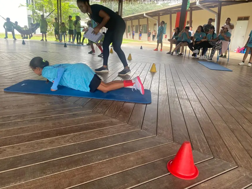 Houve atividades de treino funcional, também 