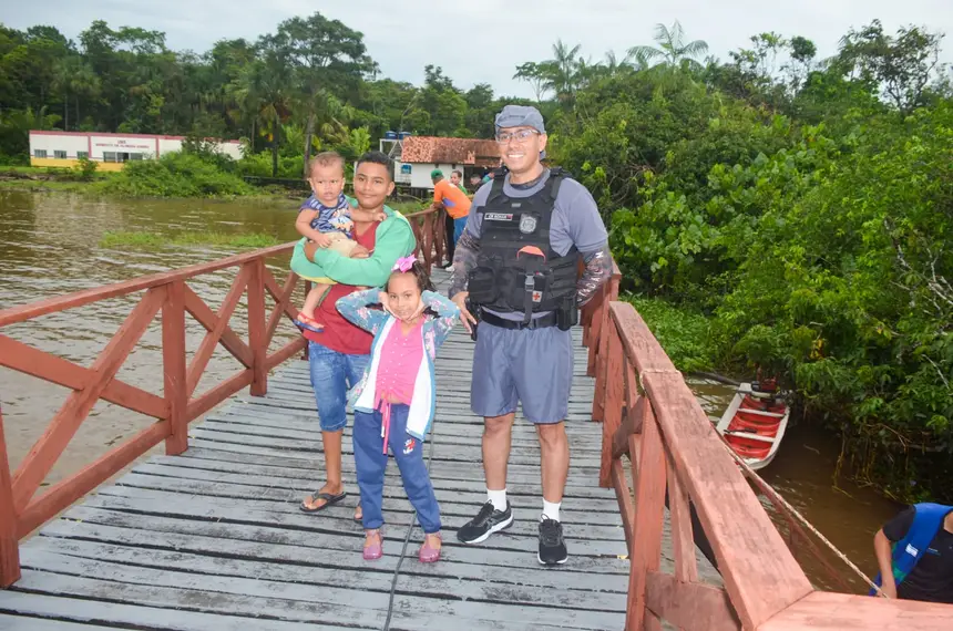Acolhimento e patrulha com a Polícia Militar que acompanhou toda a viagem 