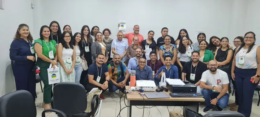 Foto: Ascom/SDC Foto oficial do primeiro dia de curso com os participantes