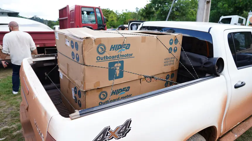 Motores entregues para os indígenas Waiãpi