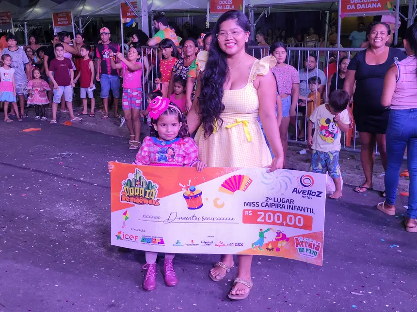 2º lugar Miss Caipira Infantil 