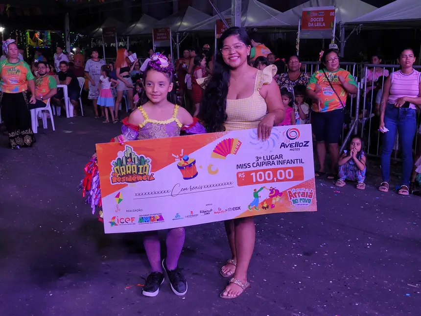 3º lugar Miss Caipira Infantil 
