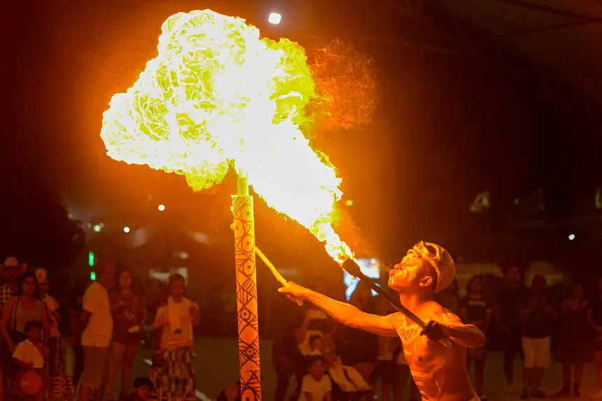 Espaço recebe grupos de capoeira, batuque, marabaixo e dos povos originários durante os nove dias de programação
