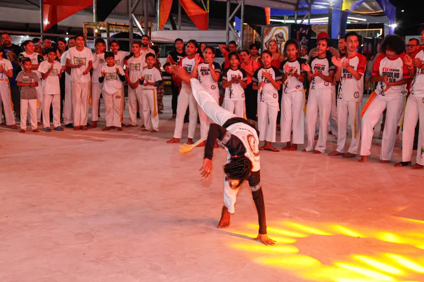 Espaço recebe grupos de capoeira, batuque, marabaixo e dos povos originários durante os nove dias de programação