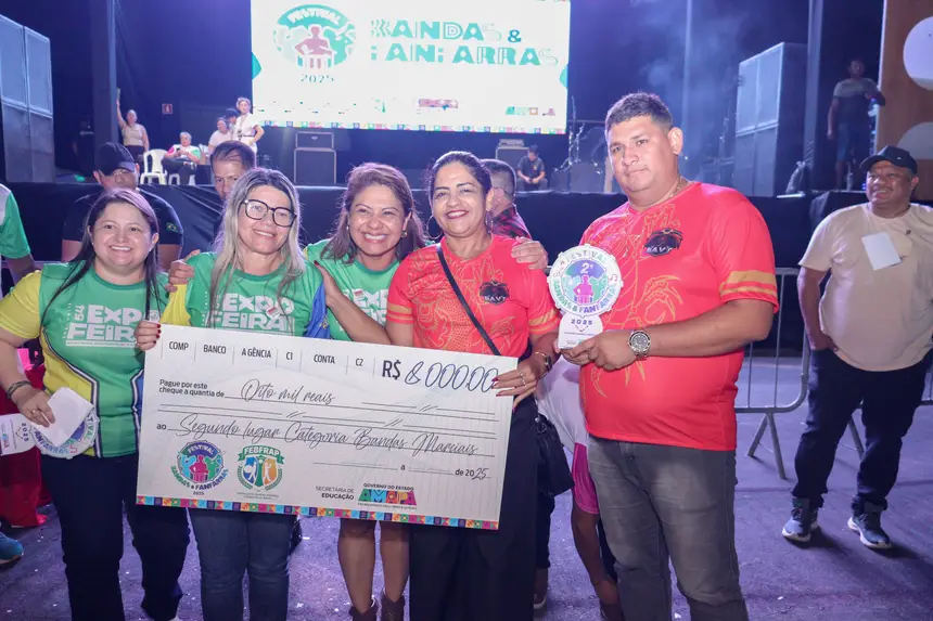 Em segundo lugar na categoria Banda Marcial, ficou a Banda AVT