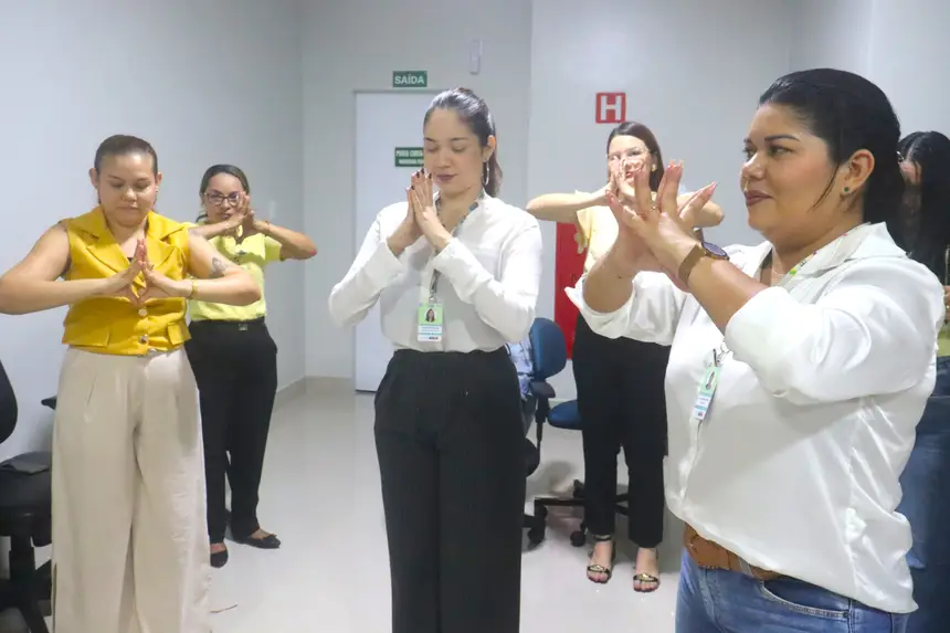 Atividades e dinâmicas propostas estimulam a reflexão sobre a rotina e o bem-estar de cada profissional