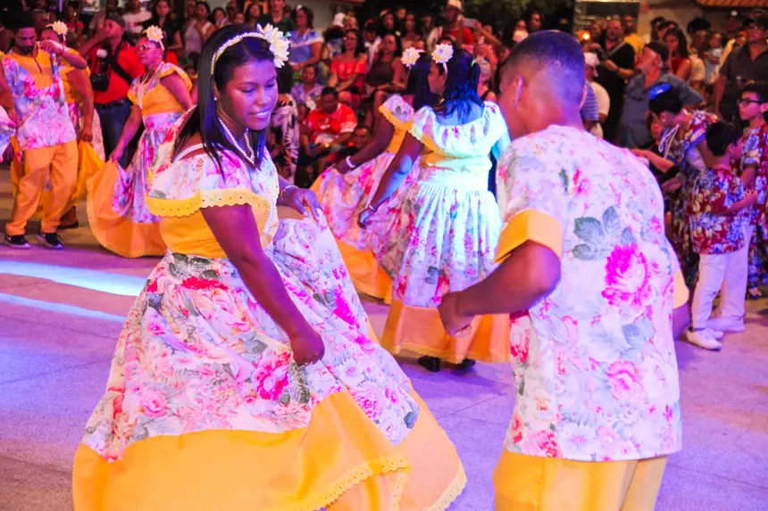 Grupo Zimba, do Cunani, em Calçoene, levou história e cultura ao Encontro dos Tambores