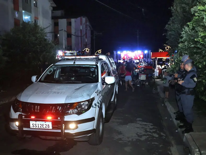 Guarnição da PM esteve presente no local desde o início do evento