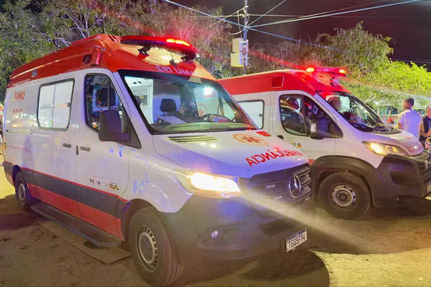 Duas ambulâncias deram suporte no anfiteatro da Fortaleza de São José 