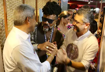 Foto: Divulgação Governador Clécio Luís, Carlinhos Brown e o governador Jerônimo Rodrigues (à esquerda)