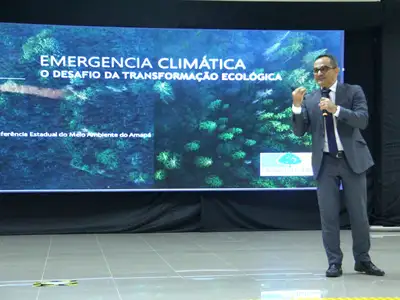 notícia: 'Nos aproximamos da COP da Amazônia e cada vez mais se debate sobre o clima', diz promotor de justiça na Conferência Estadual de Meio Ambiente