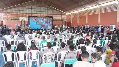 notícia: Entusiasmo e emoção marcam início das aulas dos projetos sociais da PM e a inauguração do Centro de Treinamento de Wrestling
