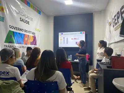 notícia: Fundação de Saúde aprimora cuidados com feridas e curativos com capacitação de profissionais do Anexo do HE em Macapá