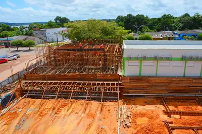 notícia: Governo do Amapá avança na construção da maternidade que vai integrar o Hospital Regional de Porto Grande para atender cinco municípios