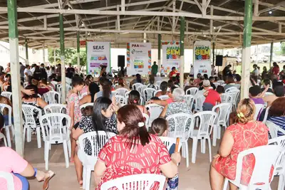 notícia: Governo do Amapá atende 2,9 mil pessoas nos residenciais Nelson dos Anjos e Açucena com entrega de alimentos orgânicos