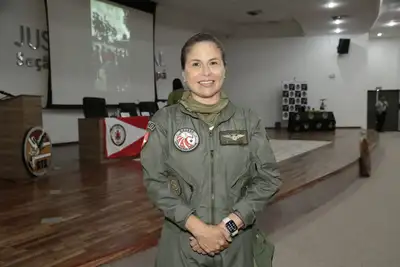 Cybelle Mota, piloto de helicóptero do Gaesp (PA)