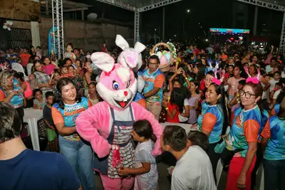 notícia: Governo do Amapá encerra programação da ‘Páscoa Encantada’ no Habitacional Nelson dos Anjos para mais de 280 famílias