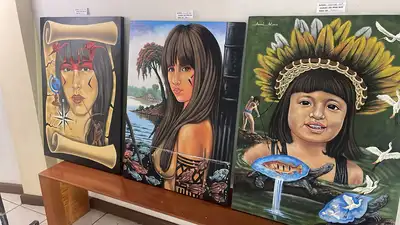 notícia: Coletivo de artistas plásticos realiza exposição de quadros na Casa do Artesão Amapaense com apoio do Governo do Estado