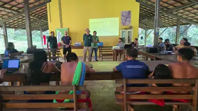 notícia: Governo do Amapá capacita agentes ambientais indígenas para combater praga da mandioca em aldeias Waiãpi