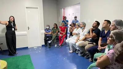 notícia: Fundação de Saúde Amapaense promove 'Semana da Enfermagem' com programação especial para os colaboradores da UEI