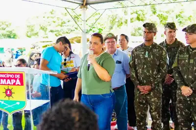 Foto: Jessé Matos/Agência Grito Prefeita do Amapá, Kelly Lobato, enalteceu a parceria com o governador Clécio Luís pelo desenvolvimento do município