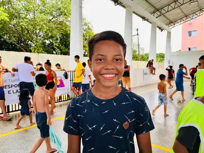 notícia: ‘Espero mais ações assim pra gente brincar, aprender e sonhar’, diz jogador infantil em torneio no aniversário do Residencial Vila das Oliveiras