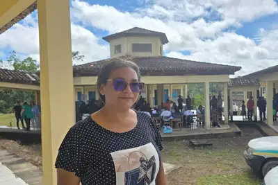 Agricultora Jesiane Silva, moradora do Nova Colina
